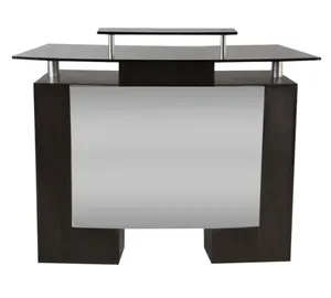 Di alta qualità nero moderno a buon mercato spa tavolo di ricevimento scrivania per salone di bellezza ufficio moderno
