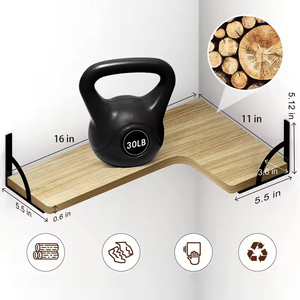 Nhà Máy Bán Buôn Rắn Bằng Gỗ Lưu Trữ Nổi Kệ Treo Tường Kệ Cho Phòng Khách Phòng Ngủ - Product Image 2