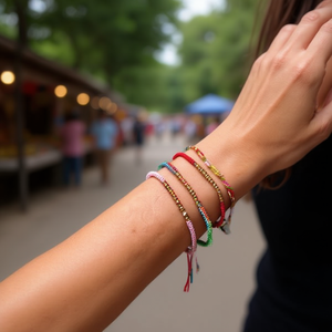 Braccialetto portafortuna Ilan a 6 colori misti fatto a mano per la fortuna - Product Image 3