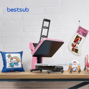 BestSub venta al por mayor 16x24 16x20 15x15 sublimación deslizante cajón plano camiseta impresión DTF máquina de transferencia de prensa de calor