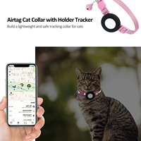 Chien gps trackers collier mini traceur pour animaux de compagnie réfléchissant échappée airtag chat collier avec cloche airtag chien collier titulaire étanche