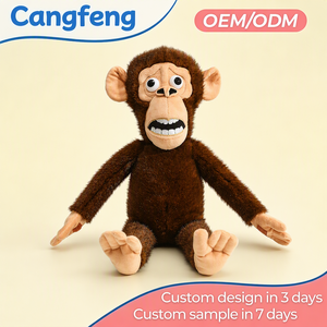Peluche Realistico di <span class=keywords><strong>Scimmia</strong></span>, Produzione all'Ingrosso OEM ODM, Morbido Pupazzo Imbottito di <span class=keywords><strong>Primate</strong></span> per Regalo Bambini, Decorazione Casa e Asilo - Product Image 1