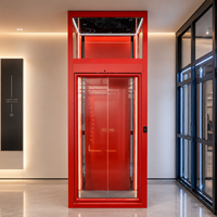 Porte d'ascenseur pour villa et appartement de luxe, panneaux modernes en argent brossé, sculpture exquise, garantie 1 an