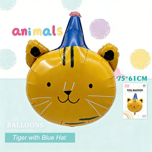 Globos de Animales de Dibujos Animados de Película de Aluminio EASTTERN, Oso, León, <span class=keywords><strong>Mono</strong></span>, Tigre, Koala, Rana, Decoraciones para Fiestas de Cumpleaños y Navidad para Niños - Product Image 2