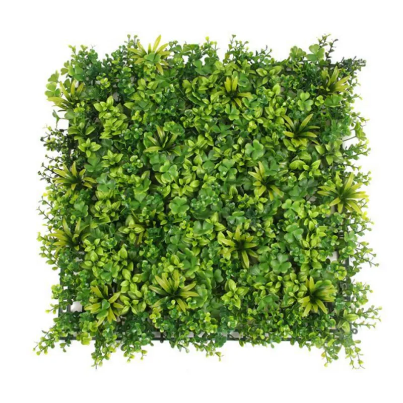 لوحات جدارية لنباتات الحدائق رأسية عالية الجودة بأوراق شجر اصطناعية بأخضر للأماكن الخارجية