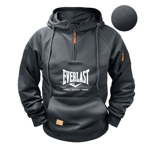 Pullover Casual da esterno con <span class=keywords><strong>cerniera</strong></span> Multi-tasca di alta qualità all'ingrosso, felpe con cappuccio e felpe da <span class=keywords><strong>uomo</strong></span> per l'autunno e l'inverno - Product Image 3