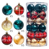24 pièces luxe grande boule de Noël arbre ornements coloré suspendu boule de Noël décorations de mariage UV cercle fête fournitures