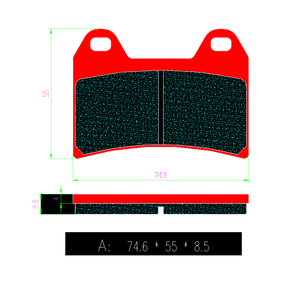 Plaquettes de frein avant de moto ALTA MOTOR APRILIA BIMOTA BENELLI BMW BRAMMO CAGIVA CF DUCATI CCM GENERIC HONDA HOREX <span class=keywords><strong>KTM</strong></span> FA244 - Product Image 4