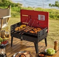 Barbecue pliant portable pour camping en extérieur, modèle HK-001, léger (2,4 kg), idéal pour les stands de rue