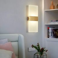 Applique murale LED moderne en acrylique, lampe de chevet tout en cuivre, éclairage intérieur pour salon, chambre, loft, cuisine, couloir