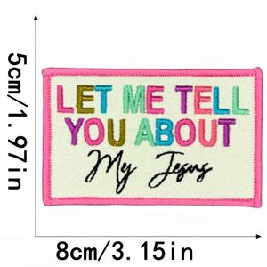 Patch brodé thermocollant de haute qualité avec inscription « Jesus Yall Need Dolly » pour la décoration de vêtements, chapeaux et sacs - Product Image 6