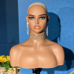 Tête de Mannequin Femme Réaliste MCY avec Épaules pour Présentation de Perruques, Chapeaux, Lunettes de Soleil, Bijoux – Support PVC pour Maquillage et Perruques, Accessoire Photo - Product Image 3