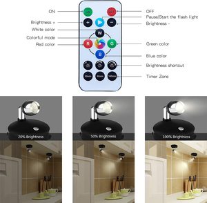 Mini Led Immagine Puck Armadio A Muro Armadio Luce A Pile di Accento Luci per la decorazione Dipinti di Arte <span class=keywords><strong>Senza</strong></span> <span class=keywords><strong>Fili</strong></span> Riflettore - Product Image 5