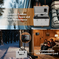Chauffage diesel portable 5KW 12/24V/220V avec boîte à outils, contrôle intelligent par application et télécommande LCD pour camping-car et camping