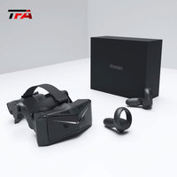 Casque VR PC Ultra 8K avec lunettes 3D Magenta & Vert, écran virtuel >80 pouces, manettes de jeu pour simulation de course et de vol