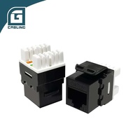 Acoplador Keystone Jack Gcabling Network UTP RJ45 Hembra a Hembra 8P8C Cat5 Cat6 Cat6a Sin Blindaje con Diferentes Colores