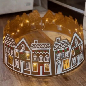 New LED <strong>Gingerbread</strong> PVC material Christmas <strong>Tree</strong> around skirt <strong>Collar</strong> Decoration Elegant Accessory for Festive Display ornament - Product Image 6