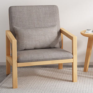 Sillón nórdico de madera maciza 700x720x860mm con mesa redonda para uso en casa y jardín - Product Image 3