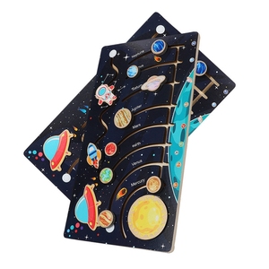 Planètes en bois jeux de puzzle <span class=keywords><strong>système</strong></span> <span class=keywords><strong>solaire</strong></span> en bois planche planètes puzzle planche de correspondance pour enfants apprentissage - Product Image 4