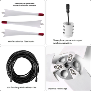 Hocheffizientes Windrad 500W Windturbine 12V 24V Stromerzeugungssystem für den Heimgebrauch - Product Image 5