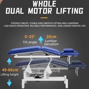 Portable <span class=keywords><strong>électrique</strong></span> SPA examen canapé <span class=keywords><strong>lit</strong></span> hauteur réglable pour chiropratique physiothérapie hôtels gymnases chambres en plein air - Product Image 3