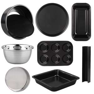 Ensemble d'ustensiles de cuisson en acier au carbone, ensemble complet, moule, compatible four, compatible lave-vaisselle, moule à tarte aux œufs, moule à gâteau, moule à pizza, moule à pâtisserie, moule à dessert, moule à pain - Product Image 2