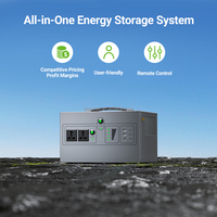 Centrale électrique portable avec batterie LiFePo4 intégrée 960WH Fonction de télécommande MPPT et ports de sortie DC AC