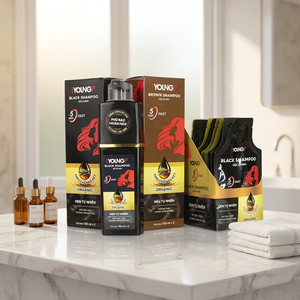Champú Suavizante Negro/Marrón Sin Amoníaco – Cobertura Profesional para Cabello Gris Sin Olor Químico - Product Image 2