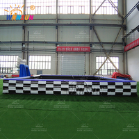 Piste de voitures tamponneuses gonflables WINSUN avec clôture de sécurité pour lieux événementiels, en PVC, installation facile avec souffleur pour usage intérieur/extérieur