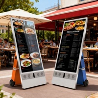 Kios Digital Signage Kustom Portabel Layar 43 inci dengan kecerahan tinggi, layar LCD 2000nits untuk Aplikasi Dalam dan Luar Ruangan