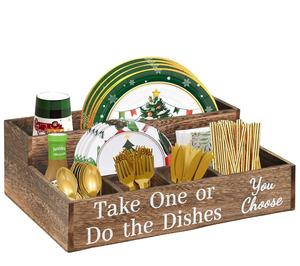 Assiette <span class=keywords><strong>en</strong></span> papier Porte-boîte <span class=keywords><strong>en</strong></span> <span class=keywords><strong>bois</strong></span> de <span class=keywords><strong>sapin</strong></span> rustique Caddy pour comptoir de cuisine Assiette <span class=keywords><strong>en</strong></span> papier <span class=keywords><strong>en</strong></span> <span class=keywords><strong>bois</strong></span> Organisateur Porte-ustensiles Boîte - Product Image 1