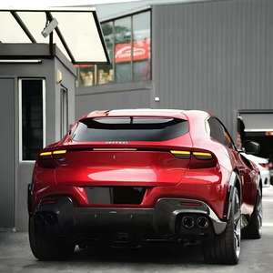 Nouveau pour FUV <span class=keywords><strong>Purosangue</strong></span> <span class=keywords><strong>SUV</strong></span> <span class=keywords><strong>2022</strong></span>+ Kit carrosserie personnalisé en fibre de carbone OEM : lèvres avant/arrière, passages de roue, jupes latérales, boulons, pare-chocs - Product Image 3