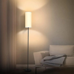 <span class=keywords><strong>Lampe</strong></span> sur <span class=keywords><strong>pied</strong></span> moderne, haute et étroite, avec interrupteur au <span class=keywords><strong>pied</strong></span> et <span class=keywords><strong>abat</strong></span>-<span class=keywords><strong>jour</strong></span> cylindrique <span class=keywords><strong>en</strong></span> tissu, <span class=keywords><strong>pour</strong></span> chambre et salon. - Product Image 2