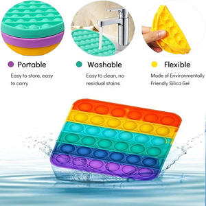 Juguete Sensorial Antiestrés Pop Bubble Fidget, Juguete de Silicona para Niños, Servicio OEM, Precio de Fábrica - Product Image 5