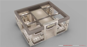 <span class=keywords><strong>Comptoir</strong></span> de présentation de bijoux moderne en aluminium avec vitrine en verre pour petite boutique de détail - Product Image 5