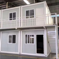 Maison modulaire pliable à assembler soi-même, taille personnalisable, avec murs isolés et fenêtres panoramiques en verre