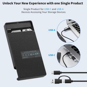 Carcasa para Disco Duro de 2.5 Pulgadas 2 en 1 Tipo C y USB, con Cable Integrado, Velocidad de Transferencia SATA de 6 Gbps, Capacidad Máxima de 8 TB, Gran Venta - Product Image 3