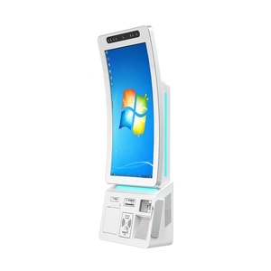 Kiosco de Pared con Pantalla Táctil Curva para Pedidos de Comida, con Impresora Térmica, Sistema POS para Restaurantes, Lector de Tarjetas Bancarias - Product Image 1