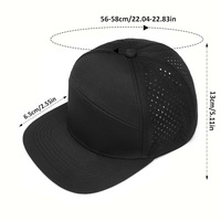 Gorra Snapback de Visera Plana Personalizada al por Mayor con Perforación Láser, Gorra de Béisbol Ajustable Tipo Camionero