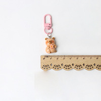 Gantungan Kunci Karakter Kapibara Pink Lucu, Boneka Mainan, Hiasan Tas, Earphone, Handphone, Liontin Dekorasi