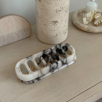 Boîte à pilules en marbre de luxe naturel, pièces de décoration haut de gamme pour la maison, repackagées