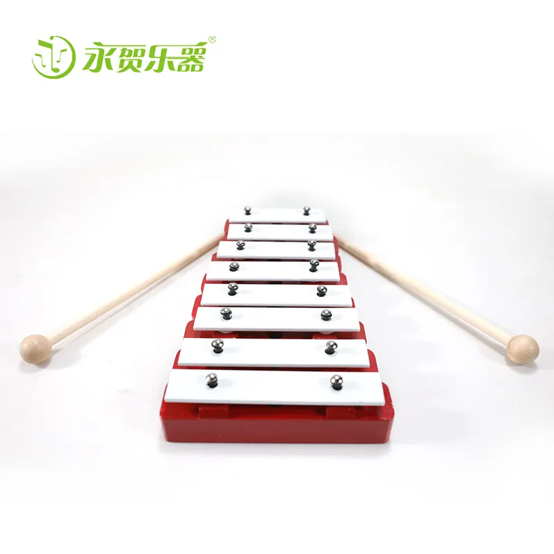 Bé 2in1 bộ gõ nhạc cụ 8 phím kim loại Xylophone