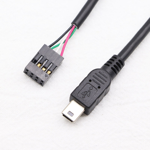 Customized Dupont 8 Pin to Mini USB Cable Cord Mini USB 5 Pin Male to 8Pin Motherboard USB Header PCB Adapter Cable