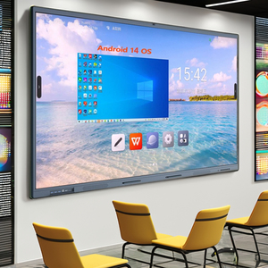 55inch 65inch 75inch <b>whiteboard</b> dual system smart <b>whiteboard</b> mobile digital interactive flat panel 1080p text animation remote - Product Image 4