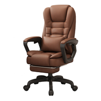 Meilleure vente de chaise tournante entièrement en cuir PU avec accoudoir à glissière dossier haut réglable en hauteur chaise de travail ergonomique pour ordinateur