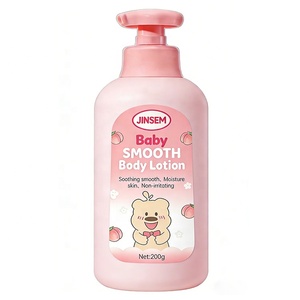 Lotion corporelle apaisante pour bébé, marque personnalisée OEM ODM, 200g, huile de jojoba, pêche, herbes biologiques, hydratante, nourrissante, parfumée, pour tous types de peau - Product Image 5