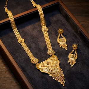 Wholesale 14K 18K 24K Gold Filled Forming Long Jewelry Set, Fashion Long Jewelry Set, Traditional Design Bridal Long Necklaces. - Product Image 5