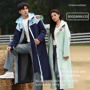 Impermeable Duradero para Adultos, Poncho de Lluvia Largo Reutilizable con Capucha, para Senderismo, <span class=keywords><strong>Ciclismo</strong></span>, Viajes al Aire Libre - Product Image 2