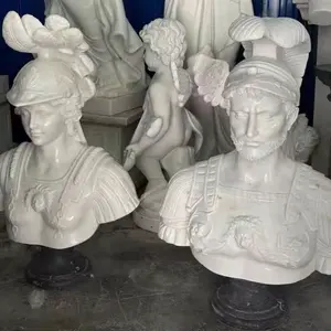Customise High Polish Stone Sculpture High Quality Outdoor Life Size Marble Statue Hand Carved Stone Sculpture For Decorations