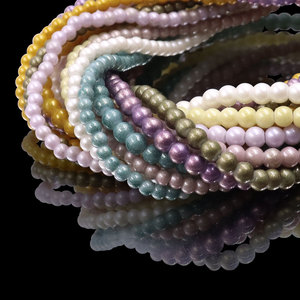 Cuentas de Vidrio Brillantes de 3mm~12mm, Redondas, con Brillo Metálico, para Manualidades, Fabricación de Collares y Pendientes, Suministro Directo de Fábrica - Product Image 6